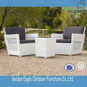 Outdoor Furniture/PE White Rattan Garden Sofa