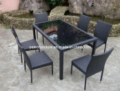 Outdoor Furniture, Rattan Table and Chair (PAD-080C)
