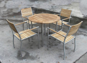 Outdoor Garden Teak Wood Restaurant Chair and Table