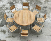 Outdoor Garden Teak Wood Table and Chair Set