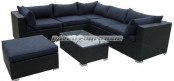 Outdoor Garden Wicker Patio Rattan Sofa Set (PAS-052)