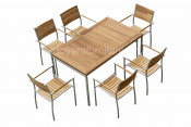 Outdoor Garden Wood Table and Chair-Hotel Furniture