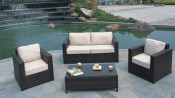 Outdoor Patio Wicker Furniture Garden Rattan Sofa (PAS-047)