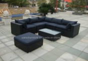 Outdoor Rattan Sofa Chair Set, Garden Wicker Patio Furniture (PAS-050.3)