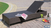 Outdoor Used PE Rattan Sun Lounger (GE-L0011)