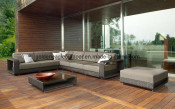 PE Rattan & Aluminum Furniture, Outdoor Rattan Sofa (S0056)