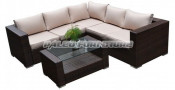 PE Rattan Modern Outdoor Leisure Patio Garden Sofa Furniture (PAS-1115)