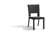 PE Rattan Outdoor Use Armless Stackable Chair