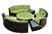 PE Rattan Outdoor Used Big Round Sofa Set (S0136)
