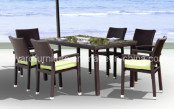 Patio Dining Table and Chair -Rattan/Wicker/Cane Furniture Set