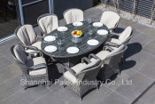 Patio Furniture Garden Leisure Wicker Table and Chair Outdoor Rattan Dining Set (PAD-1412)