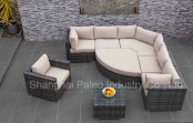 Patio Furniture Garden Wicker Outdoor Rattan Sofa Set (PAS-1638)