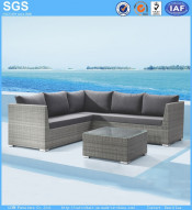 Patio Sofa Set Outdoor Waterproof Rattan Corner Sofa Garden Furniture