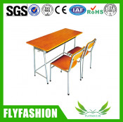 Popular Double Student Study Table and Chair Classroom Furniture for Sale