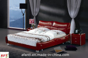 Popular Home Furniture Modern Leather Bed (J206)