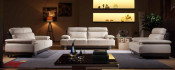 Popular White Leather Sectional Sofa Furniture (N815)