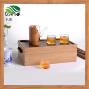 Portable Glass Tea Set with Bamboo Tea Box