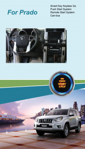 Prado Entry Keyless Go Smart Key Push Button Remote Start Can-Bus Alarm for Toyota