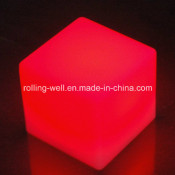 RGB LED Cube Stool/Plastic Illuminated LED Bar Stool