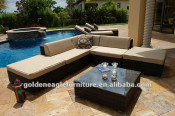Rattan Furniture Compound Sofa with Footstool