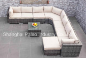Rattan Furniture Patio Garden Outdoor Wicker Sofa Set (PAS-1637)