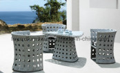 Rattan Furniture Set-Patio/Garden/Wicker Dining Table and Chair