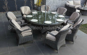 Rattan Table and Chair Outdoor Leisure Furniture Patio Wicker Dining Set (PAD-1413)