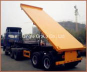 Rear Dump, Front Lift Flat Bed Container Semi Trailer (QDT9281TJZP)