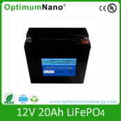 Rechargeable 12V 20ah LiFePO4 Battery with Cables