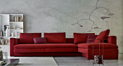 Red Fabric Sofa/Modern Sofa (JP-sf-044)