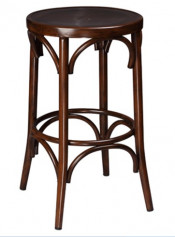 Retro Aluminum Bent Wood Bar Stool Round Seating (DC-15554)