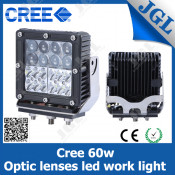 Rigid Style 60W Square LED Work Light with Heavy Stainless Brackets