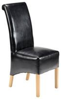 Roll Back Dining Chair in Bonded Leather/Competitve Chair/Wooden Chair
