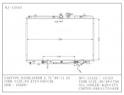 Sale Aluminum Car Radiators for Toyota Highlander 2.7l' 09-11 at