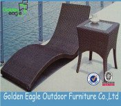 Sales Promotion Furniture Synthetic Rattan Material Sun Lounger Set