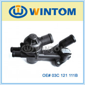 Sbc/Bbc Chrome Water Neck Thermostat Housing 03c 121 111b Outlet Vw