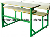 School 2 Seater Wooden Seat and High Quality Modern Design Double School Desk and Chair