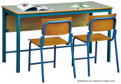 School Furniture Classroom Double Student Desk and Chair (ST-40)