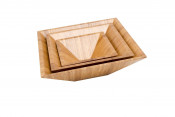 Set of 3PCS Square Bamboo Bowl