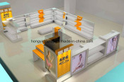 Shoes Display Kiosk with Glass Showcase