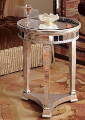 Side End Table with Glass Mirror Furniture