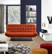 Simple 2 Folded Fabric Sofa Bed for Living Room