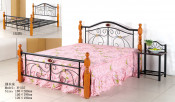 Simple Stable Home/Bedroom Furniture Painting Steel Bed (H-552#)