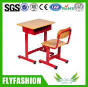 Single Attached School Student Study Desk and Chair
