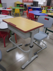 Single Desk and Chair for High School