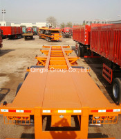 Skeleton Container Transport Flatbed Semi Trailer (QDT9400TJZG)
