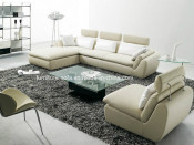 Small Size Armless Leather Sofa (S042)