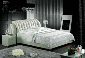 Soft Leather Bed Home Furniture (AFT-A021#)