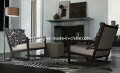 Soild Wood & Fabric Seat Armchair