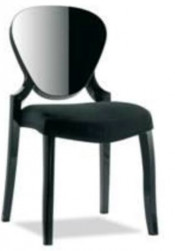 Solid Black Acrylic Ghost Chair for Dining Furniture